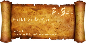 Peitl Zsófia névjegykártya